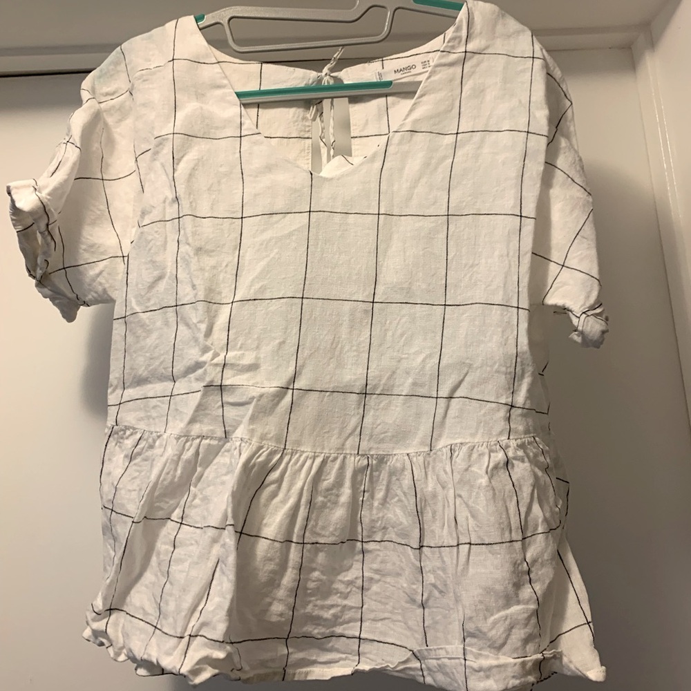 MANGO Women’s linen top